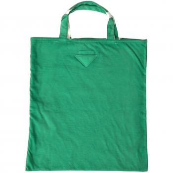 Prada Elegant Green Fabric Tote Bag