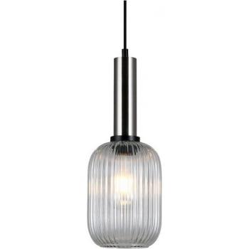 Lámpara colgante moderna Antiola Níquel satinado - Lámpara colgante moderna de níquel satinado 1 luz con pantalla transparente, E27