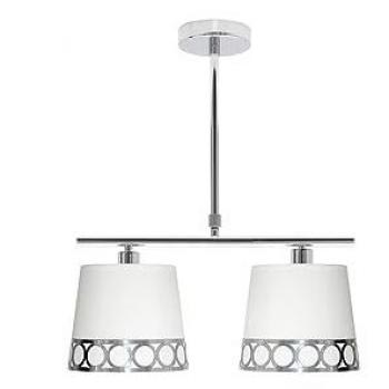 Lámpara Dalia Regulable 2xE14 Blanco/Plata 50x15 cm