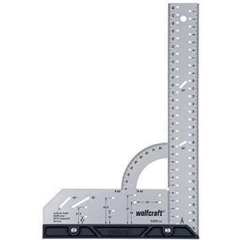 wolfcraft Escuadra universal, 5205000, Para medir, trazar, dibujar y hacer cortes guiados