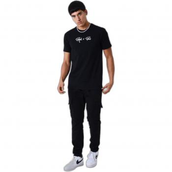 Project X Paris 3D Embroidered T-Shirt Black L