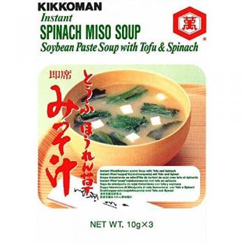 Sopa instantánea miso con espinacas Kikkoman