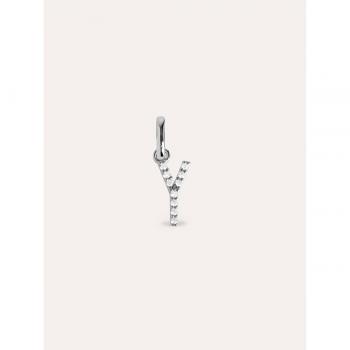 Charm Singularu Letter Spark - Letra Y en Plata de Ley 925 con Baño de Rodio