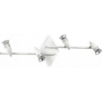 Plafón de techo ALFA blanco 4 focos ajustables GU10