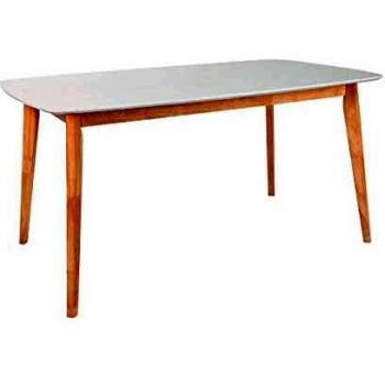 Mesa de comedor diseño L120 Leena - MILIBOO, dimensiones 120 cm de largo, estilo moderno, estructura en madera y metal, superficie fácil de limpiar, capacidad para 4-6 personas
