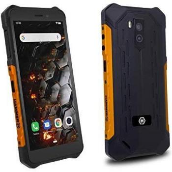 Hammer H Iron 3 5.5 IPS, IP68 Robusto Smartphone Militar, Resistente al Agua, a Prueba de Golpes, a Prueba de Polvo, Mega batería 4400mAh, Dual SIM, 16GB de Memoria, Dual SIM, GPS - Naranja