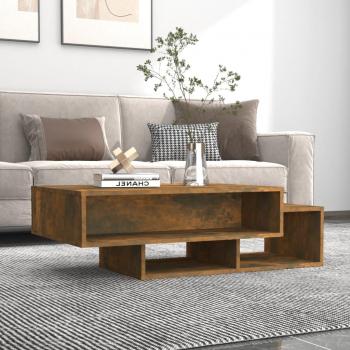 Mesa baja de madera contrachapada de roble ahumado 105x55x32 cm