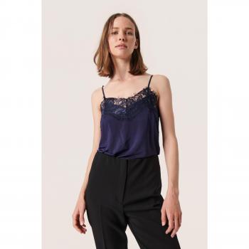 Soaked in Luxury Clara Women's Sleeveless Nightie - Blue, Size L