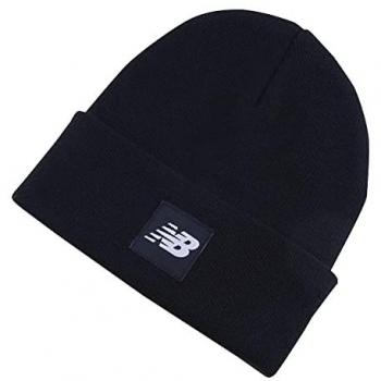 Gorro New Balance Cuffed Beanie Negro con Logo Woven Patch Flying NB