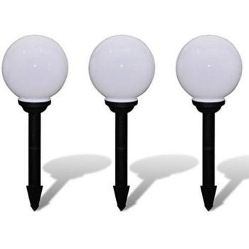 vidaXL Outdoor Pathway Lamps 3 pcs LED 20 cm with Ground Spike