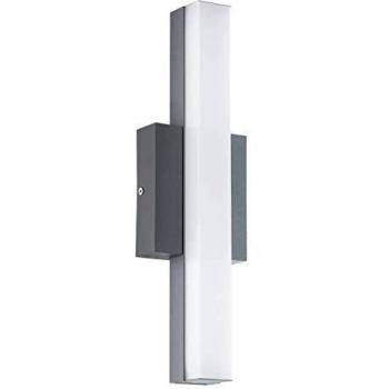 Eglo 94845, Lámpara de exterior, aluminio, acero, integrada, 8W, plateada 10 x 3 x 10.5 cm