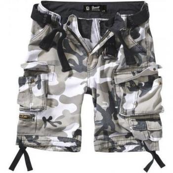Brandit Savage Vintage Cargo Shorts - Snow Camo - Men's Sizes S to 7XL