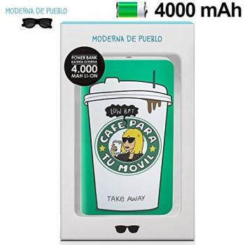 Moderna de Pueblo Powerbank de 4.000 mAh de Color Verde; Capacidad de 2 a 3 Cargas