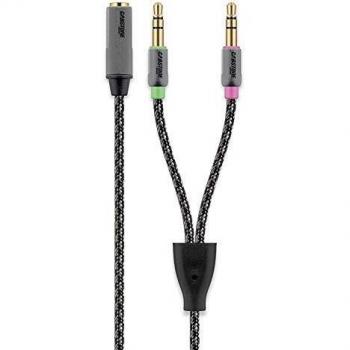 Cabstone 43885 - Adaptador de auriculares para Smartphone, negro