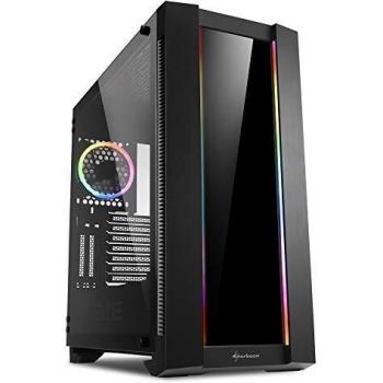 Sharkoon ELITE SHARK CA200G - Caja de Ordenador, PC Gaming, Semitorre ATX, Negro