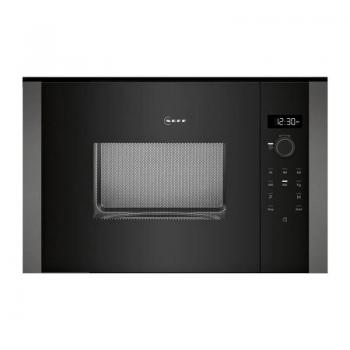 Microondas Integrado NEFF HLAWD23G0, 20L, 60cm, Gris Grafito, Sin Grill, Programas Automáticos, Fácil Limpieza y Uso con Pantalla LED