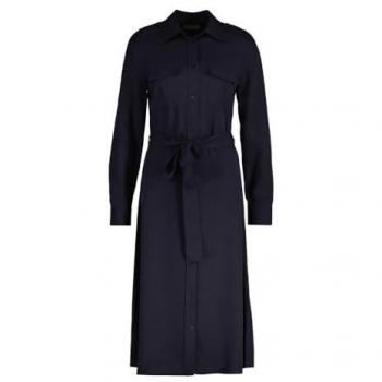 Vestido Midi Camisero Marino para Mujer Gant con Bolsillo, Casual, Viscosa, Manga Larga 2024