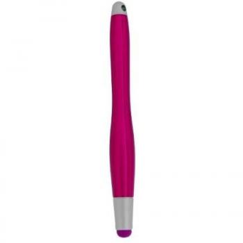 4-Ok STALCP - Stylus de aluminio ergonómico para pantallas capacitivas, color rosa