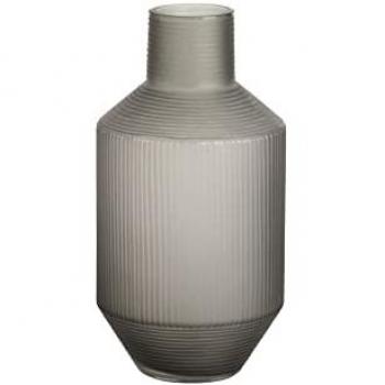 Florero Decoración Cristal 18x18x35 Cm - Gris - Elegancia y Belleza
