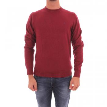 Tommy Hilfiger Hombre Punto de Cachemir de algodón Pima, Rojo, X-Large