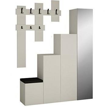 Homitis Hall Stand, UP, Madera, Color Blanco, 37 x 140 x 180 cm