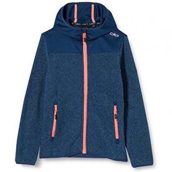 CMP Strickfleece Jacke 30H7055 Chaqueta, Niñas, Azul, 152