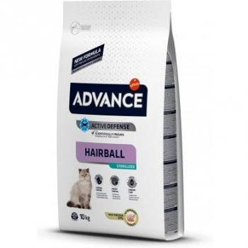 Advance Cat Sterilized Hairball 10kg - Pienso para gatos esterilizados con pavo, formulado para controlar la formación de bolas de pelo, con ingredientes de alta calidad, rico en proteínas y bajo en grasas