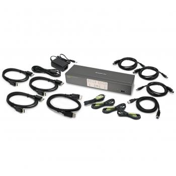 IOGEAR 4-Port 4K UHD DisplayPort KVM Switch with USB 3.0 Hub