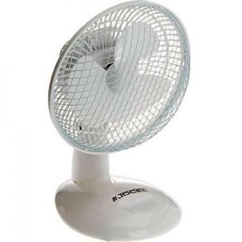 Jocel JVM030573 Ventilador de Sobremesa, 15 W, Plástico, 2 Velocidades, Blanco