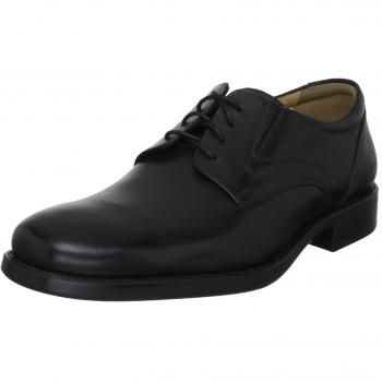 Geox Federico Smooth Leather Derby Shoes for Men, Black