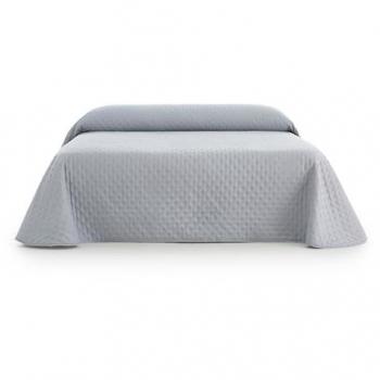 Colcha Reversible Extrasuave 180cm Color Gris Claro - Sanelitex 100% Made in Spain con Relleno 90 Gr/m²