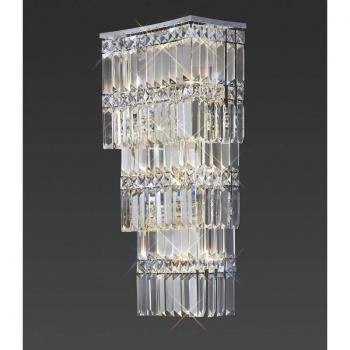 Aplique de pared 4 luces Gianni cromo pulido y cristal
