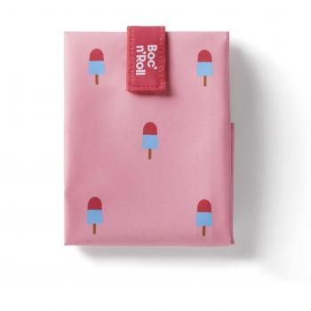 Porta alimentos Boc'N'Roll Icons Helado Roll'eat - Reutilizable, lavable, fácil de usar, diseño divertido de helados, ideal para llevar sándwiches y snacks