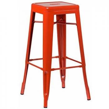 Pack de 4 Taburetes Altos (76 cm) LIX para Comedor, Cocina y Bar Estilo Industrial
