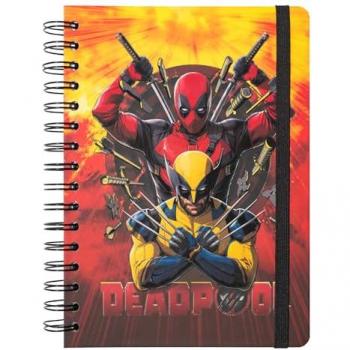 Cuaderno A5 Marvel Deadpool Tapa Forrada con 180 Páginas Punteadas