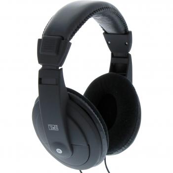 T'nB Auriculares Diadema HiFi - con Cable Extensible de 4 Metros y Control de Volumen Integrado, Color Negro, 9.5 x 17 x 22.5