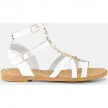 Sandalias Mustang Romanas Mujer Blanco con Tachuelas