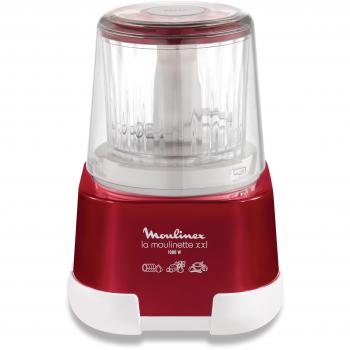 Moulinex DP800G La Moulinette Plus - Picadora, color blanco y rojo metalizado