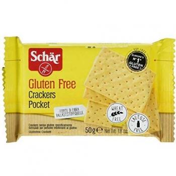 Schär Crackers Pocket sin gluten, 3 x 50 g, el paquete puede variar.