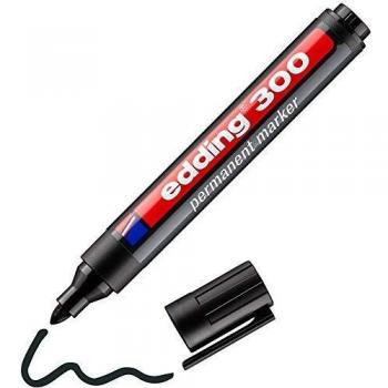 Edding 300 Marcador Permanente Punta Redonda Negro 1 pieza