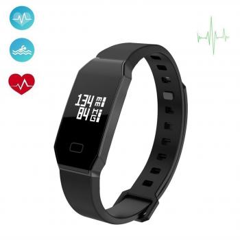 Pulsera Actividad de icase4u, Pulsera Inteligente Bluetooth Impermeable con Presión Arterial Presión de Oxigeno Pulsómetro Podómetro OLED Táctil Fitness Tracker Monitor de Actividad,Monitor de Ritmo Cardiáco,Monitor de Sueño,Monitor de Calorías,No