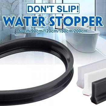 Tira impermeable de sellado de mampara de ducha, tira impermeable de silicona/sistema de fijación de parada de agua, deflector de ducha para bloquear la salida de agua