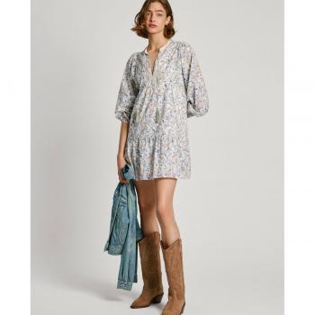Pepe Jeans Vestido Midi De Manga Larga Maisie y Pepe Jeans Vestido Corto con Escote en V y Estampado Paisley