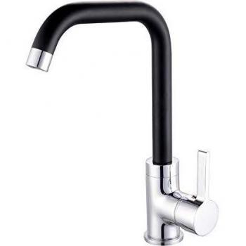 Grifo de fregadero alto Colorado cromado/negro by Eurosanit