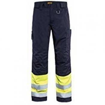 Pantalón de Trabajo Multinormas Invernales 1869 - Azul Marino/Amarillo Fluorescente Talla 42L