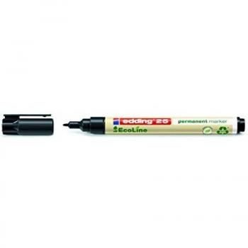 Rotulador permanente Edding EcoLine 25 - Punta 1 mm - Color negro