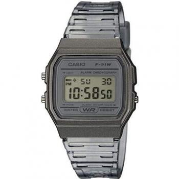 Casio Reloj Digital para Mujer de Cuarzo con Correa en Resina F-91WS-8EF