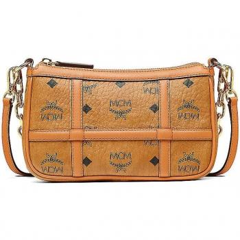 MCM Mini Delmy Visetos Brown Shoulder Bag for Women