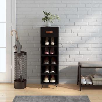 Zapatero negro 30x35x105 cm madera multicapa vidaXL