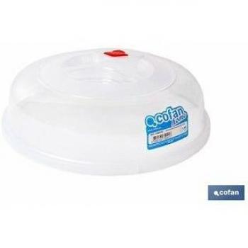 Tapa de Microondas Transparente Udai 26,5 cm | Apta para Lavavajillas | Antisalpicaduras | Uso Alimentario